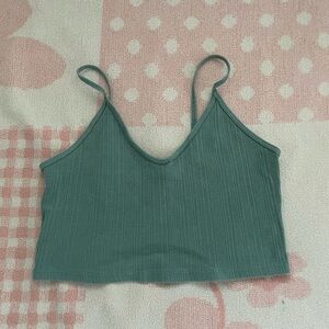 Aeropostalé Sage Green Crop Tank Top Size S